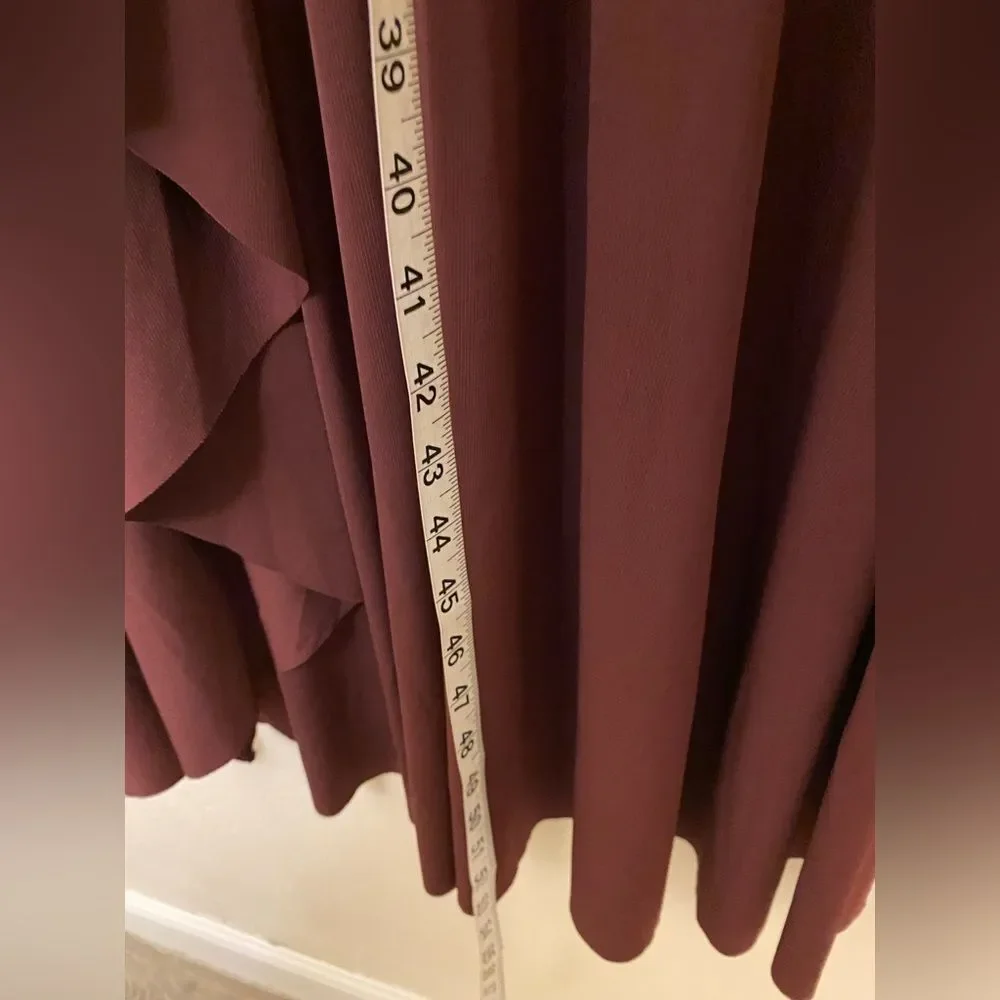 WEISSMAN Dance lyrical costume burgundy maxi dress Worn 13754 MA-Medium adult